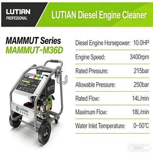 Idropulitrice Diesel ad Altissima Pressione 250 bar, Macchina per <span class=keywords><strong>Lavaggio</strong></span> <span class=keywords><strong>Auto</strong></span> Commerciale 18L/min, <span class=keywords><strong>Motore</strong></span> 10HP - Product Image 5