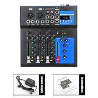 Vente directe d'usine, console de mixage audio F4 à quatre canaux, petite taille mini, pour le divertissement, microphone sans fil