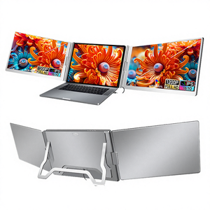 Monitor Portátil de Pantalla Triple de 16 Pulgadas con Panel IPS, Una Conexión Tipo-C, Diseño Plegable, para Colocar en el Escritorio, Mejora la Eficiencia - Product Image 4