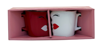 Tasse à thé en céramique 3D écologique 300ml/400ml amoureux s'embrasser conception nouveauté argile de papier magique drôle en boîte manipulée pour les fêtes