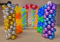 Nouvel article décoratif : Colonne de ballons auto-gonflants en forme de fleur pour mariages, anniversaires, supports de ballons en latex
