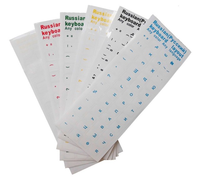 Transparent Background Russian Keyboard Sticker Dust Protection Film Letter Replacement Computer Keyboard Stickers
