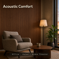 Panneau acoustique absorbant le son en MDF écologique, forme personnalisée, panneau de réduction du bruit pour la décoration murale intérieure des halls d'hôtel