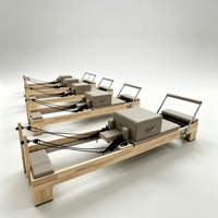 Machine de Pilates Reformer en Bois Massif, Équipement de Fitness Commercial pour la Correction de la Posture, Utilisation en Studio de Yoga, Grand Équipement de Pilates