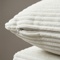 Canapé modulable de luxe en velours côtelé avec mousse à mémoire de forme, canapé nuage sans structure, grand canapé de sol crème pour appartement (OEM/ODM)
