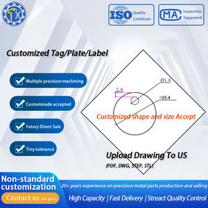 Taglio Laser personalizzato che timbra l'etichetta in metallo d'attaccatura di alluminio d'<span class=keywords><strong>ottone</strong></span> con il Logo certificato ISO9001 - Product Image 3