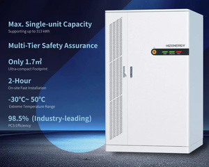 Hizenergy ES125kW-261kWh-LE Sistema de Baterías Híbridas para Red Eléctrica con Gabinete de Almacenamiento de Energía de Iones de Litio de 261kWh, Refrigeración por Aire, RS485 Industrial - Product Image 3