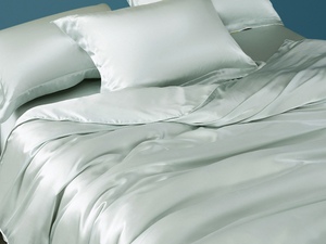 Set di biancheria da letto estiva in quattro pezzi in seta di gelso 100% copri trapunta moderne federe <span class=keywords><strong>lenzuola</strong></span> per tutte le stagioni - Product Image 4