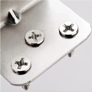 Soporte de enlace en forma de L de acero inoxidable de hierro grueso moderno, herrajes duraderos galvanizados en ángulo recto de 90 grados para muebles - Product Image 5