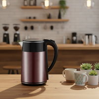 Bouilloire électrique sans fil en acier inoxydable avec protection contre la surchauffe et contrôle de la température pour usage domestique