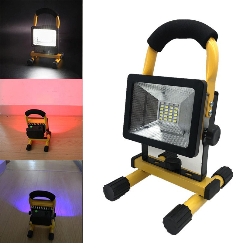 30W Rechargeable Portable Camping Hiking Outdoor 24 LED Rechargeable Cordless Mobile Portable Work 24LED Work Light Flood Lamp
