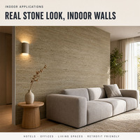 Revêtements muraux en pierre flexibles, panneaux décoratifs MCM pour l'enveloppe des bâtiments, dalles de pierre fines et pliables pour les murs intérieurs