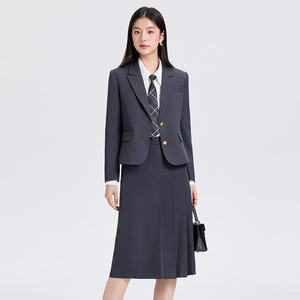 Women's Suit Set Solid Color Polyester Anti-Wrinkle Formal Workwear Office Commuting Professional Dress Suit - Product Image 1