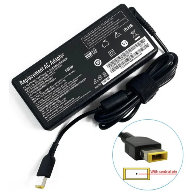 New Replacement 135W USB Square Pin Laptop AC Adapter Charger for Lenovo Thinkpad T540p T440p Y50-70 20V 6.75A Power Supply