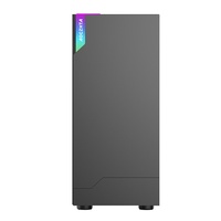 Boîtier d'ordinateur E-ATX double canal transfrontalier avec éclairage coloré pour jeux e-sport et panneau latéral en verre trempé transparent