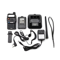 BAOFENG Uv-5r 5W Radio CB Terbaik Amatir Vhf Uhf 2 Arah untuk Bisnis Genggam Dual Band Transceiver Murah Walkie Talkie