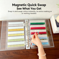 Présentoir magnétique double face transparent en acrylique pour vernis à ongles, outil de démonstration de colle à ongles, grande capacité