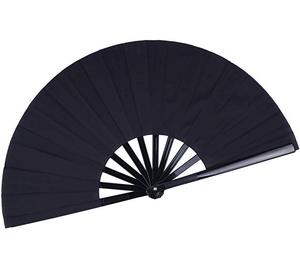 พัดไม้ไผ่แบบพกพาพับได้ทำจากไม้สไตล์ kongfu มีดีไซน์ดอกไม้และกระเป๋า - Product Image 6
