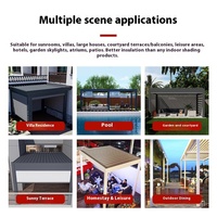 Pergola de jardin électrique à lames orientables avec éclairage LED, abri solaire et pluie résistant en aluminium