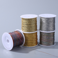 Fil de perlage en spandex en gros, fil tressé or, argent, arc-en-ciel 0,2-1,0 mm pour la fabrication de bijoux, bracelets DIY, cordon d'emballage cadeau en vrac