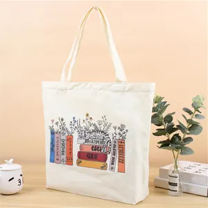 Sacs fourre-tout en toile imprimés personnalisés avec fermeture éclair Fabricants de sacs en toile blanc uni tendance Sac en toile de haute qualité