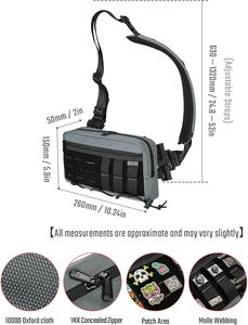 Sac à bandoulière tactique d'extérieur multifonctionnel pour la poitrine, sac à dos de jour décontracté unisexe pour le voyage - Product Image 2