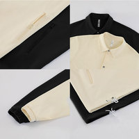 Blouson Bomber Classique en Toile pour Homme AMLClever - Veste Aviateur Vintage Boutonnée avec Poignets Côtelés et Col Montant Décontracté