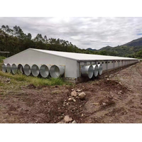 Ferme à volaille contrôlée, pièces, boîtier pré-coupé, structure en acier, maison de poulet pour vente