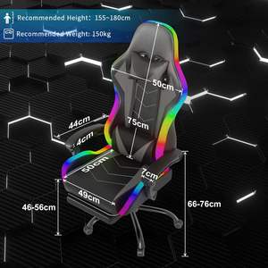 <span class=keywords><strong>Silla</strong></span> reclinable de cuero para ordenador de carreras PC multifunción a buen precio, <span class=keywords><strong>silla</strong></span> Led <span class=keywords><strong>barata</strong></span> para juegos con reposapiés <span class=keywords><strong>y</strong></span> masaje - Product Image 3