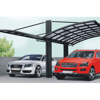 Cochera Doble de Aluminio Tipo Cantilever, Refugio Impermeable Independiente para Uso en Entradas de Vehículos