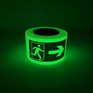 중국 제조 업체 다채로운 빛 어두운 빛나는 스티커 비닐 필름 안전 표지판