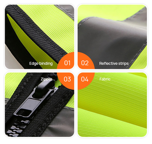 Chaleco de Seguridad de Alta Visibilidad con Logotipo Personalizado, Ropa de Trabajo de Seguridad para Obras de Construcción, Control de Tráfico, Resistente a la Intemperie - Product Image 3