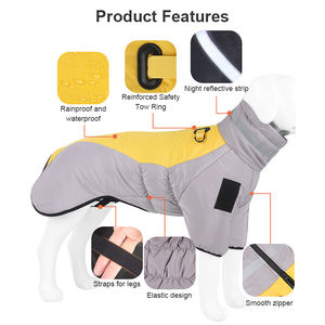 Ropa acolchada <span class=keywords><strong>para</strong></span> perro, <span class=keywords><strong>abrigo</strong></span> reflectante grueso de algodón <span class=keywords><strong>para</strong></span> mascotas, abrigos cálidos de dos patas a prueba de viento <span class=keywords><strong>para</strong></span> invierno, venta al por mayor - Product Image 3