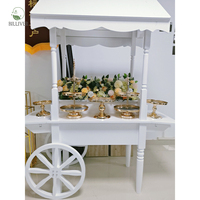 Carrito de Dulces de Madera Personalizado con Ruedas para Bodas, Exhibidores de Madera para Niños, Decoración de Fiestas, Barra de Dulces, Carritos de Dulces y Pasteles
