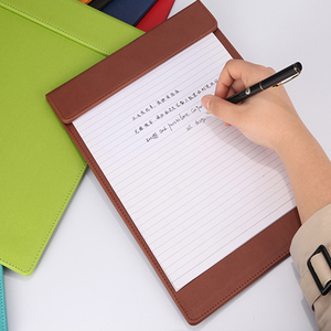 Bán Buôn Văn Phòng Cung Cấp Tùy Chỉnh Logo Nút Nam Châm A4 Pu Da Trình Bày Thư Mục Clip Tài Liệu Tập Tin Thư Mục - Product Image 5