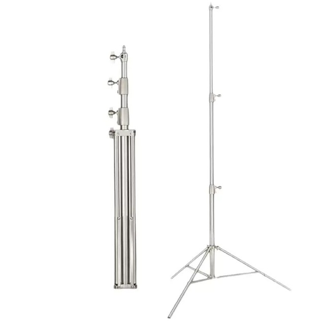Heavy Stainless Steel tripod Stand 288cm Adjustable With Wheels Photography Light Tripod Stand