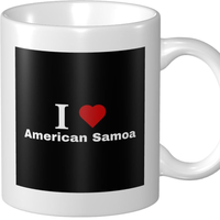 Mug en céramique personnalisé de la Samoa américaine, avec motif du drapeau national, pour l'hôtellerie et usage personnel