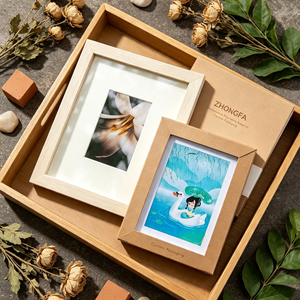 OEM Smoothly Sanded <b>Wooden</b> Picture <b>Frame</b> Square Decorative Wood <b>Frame</b> for Pictures Laser Printing Home Office Wall Display - Product Image 6