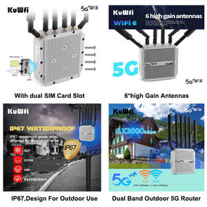 Sdx75 5G Modem KuWFi Gigabit Çift Bant 3000Mbps NSA/SA 360 Wifi Yönlendirici VPN Dış Mekan 5g Wifi Cpe Router 2 Sim Kart Yuvası ile - Product Image 3