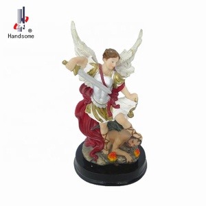 8 POLLICI di Colore della Porcellana San <span class=keywords><strong>Michele</strong></span> cattolica statue religiose commercio all'ingrosso - Product Image 3