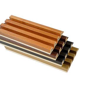 Fire Resistance Decorative Wood PVC Composite <b>Fluted</b> Wall Panels Wpc Interior Wall Panel - Product Image 1