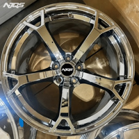 Velg Forged NJQS Terlaris Nismo V1 Rims MainforGED Silver Chrome Maining Aluminium Alloy Spokes untuk Nissan 350z 370z G37