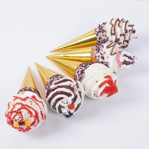 Juguete de simulación de helado de leche caliente, juguetes de comida simulada, conos de crema de frutas, decoraciones para puestos de mercado nocturno - Product Image 3