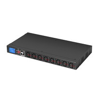 Dinggu 1U 19\" PDU intelligent - 8x Entrées C13 + C20 par port, contrôle à distance, monophasé, RS485 en cascade, 16A, magnétique hydraulique
