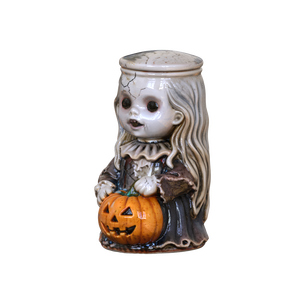 Conteneur en céramique sur mesure en gros, design effrayant, rime d'enfants d'horreur, poupée effrayante portant une lanterne en forme de citrouille, figurines, pots de rangement - Product Image 3