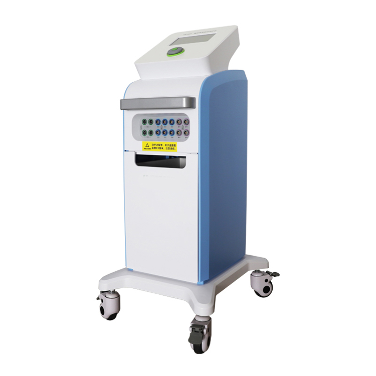 Máquina de terapia física de alta calidad basada en carrito con 24 cabezales dispositivo de electroacupuntura e hipertermia