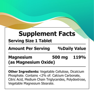 Tabletas de Magnesio de 500 mg de Marca Privada con Magnesio para la Salud Muscular y la Salud Ósea, Perlas de Magnesio - Product Image 2