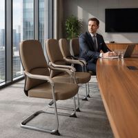 Chaise de réunion moderne à dossier mi-haut, base chromée, pour visiteurs, réception et formation, idéale pour bureau et salle de réunion