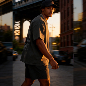 <span class=keywords><strong>T</strong></span>-shirt Oversize da Uomo in Cotone con Stampa Serigrafica, Vestibilità Ampia e Spalle Cadenti, Stile Streetwear OEM, Ideale per l'Estate - Product Image 3