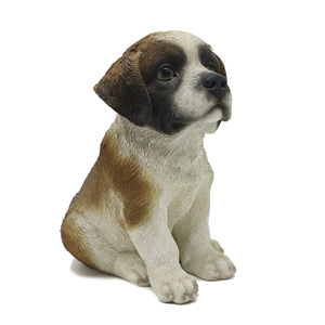 Statue de chien en résine personnalisée, Sculpture de chien saint-ard siège, réaliste - Product Image 6